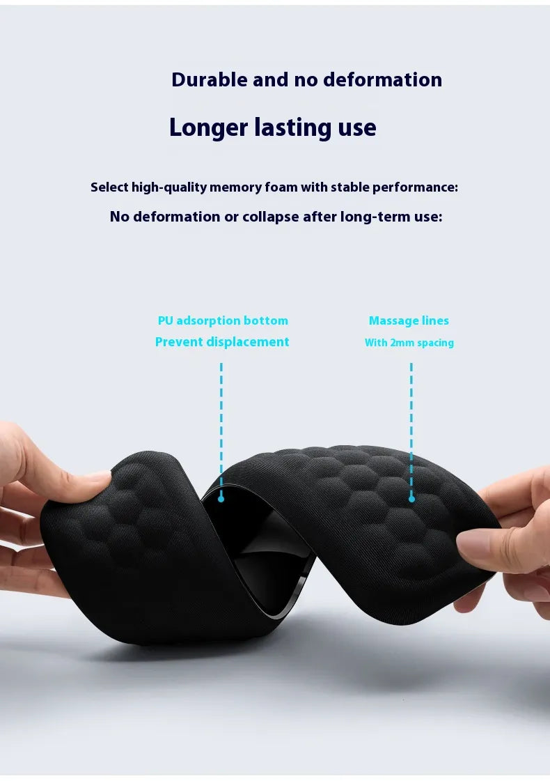 Tapis de souris en mousse à mémoire de forme pour le poignet