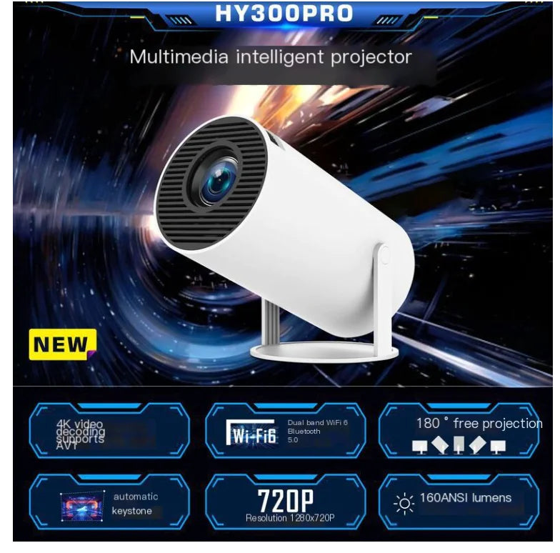 Salange HY300 Mini Projecteur Intelligent avec WiFi 5G