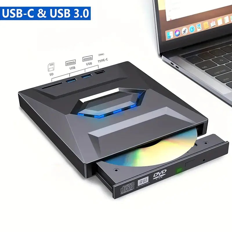 Lecteur CD/DVD externe portable pour ordinateur portable et PC