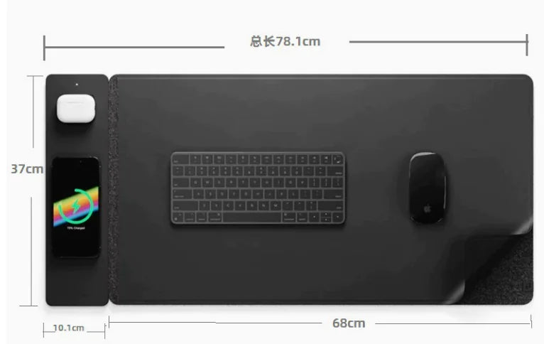 Tapis de Souris Chargeur Sans Fil Magnétique 15W