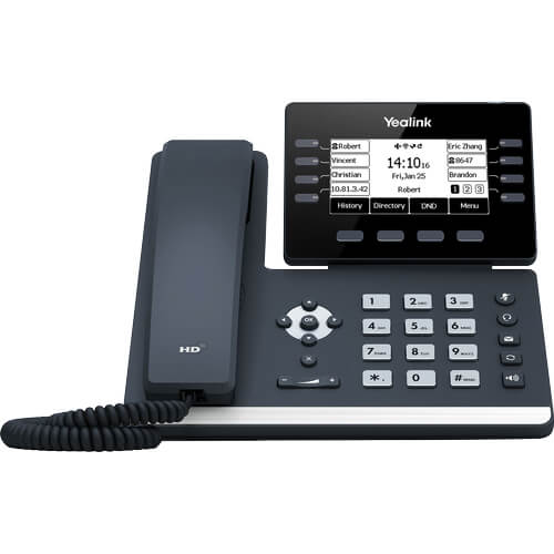 YEALINK SIP-T53, 12 Line IP HD Phone, 3.7' 360 x 160 greyscale screen,