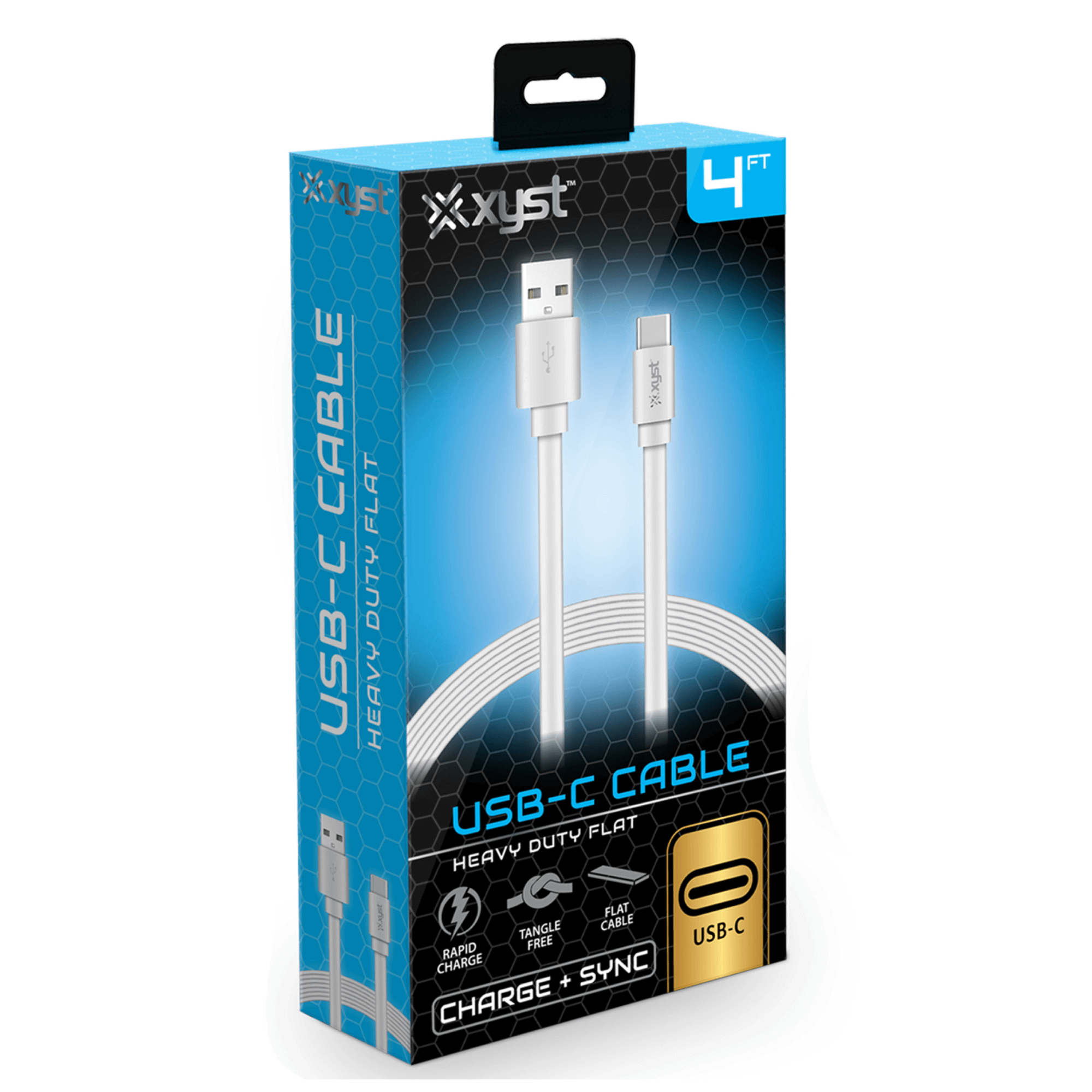 câble plat USB vers USB-C XYST