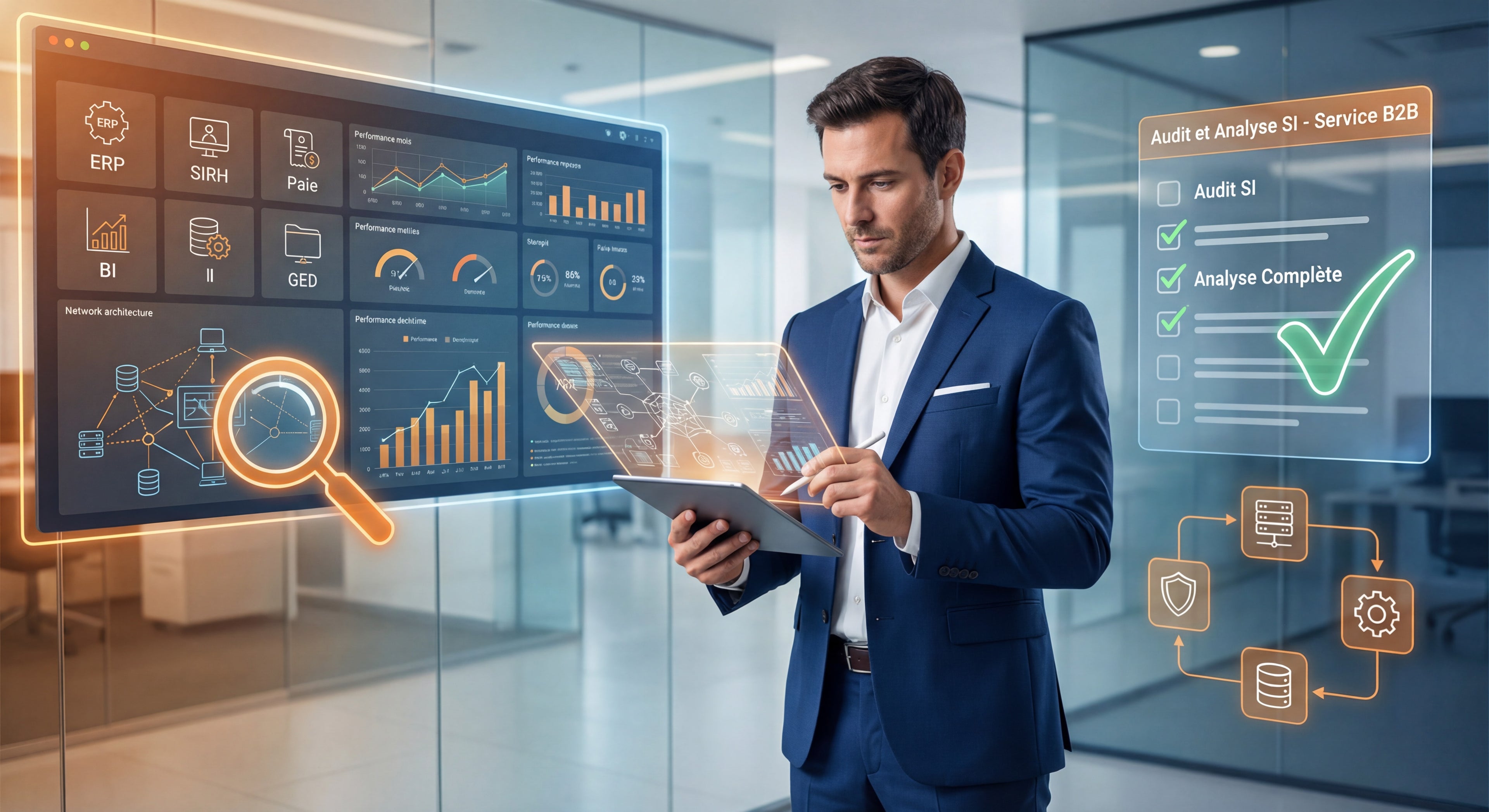 Audit et Analyse SI - ERP, SIRH, Paie, BI et GED